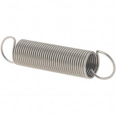 Value Collection - 15/64" OD, Steel Extension Spring - 12 Lb/In Rating - Americas Industrial Supply