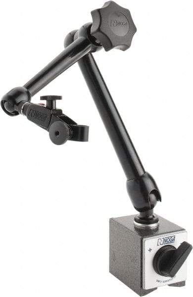 Noga - 60mm Long x 1-31/32" Wide Magnetic Indicator Base with On/Off Switch - 80 Kg Magnetic Pull - Americas Industrial Supply