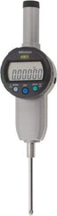 Mitutoyo - 0 to 2" Range, 0.00005" Graduation, Electronic Drop Indicator - Flat Back, Accurate to 0.0002", English & Metric System, LCD Display - Americas Industrial Supply