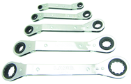 5 Piece - 12 Point - Offset Ratcheting Box Wrench Set - Americas Industrial Supply