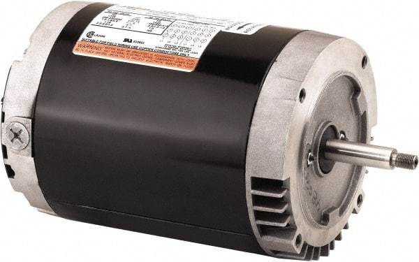 US Motors - 1 hp, ODP Enclosure, No Thermal Protection, 3,450 RPM, 208-230/460 & 190/380 Volt, 60 Hz, Three Phase Standard Efficient Motor - Size 56 Frame, C-Face Mount, 1 Speed, Ball Bearings, 3.6-3.8/1.9 Full Load Amps, B Class Insulation, CCW Lead End - Americas Industrial Supply