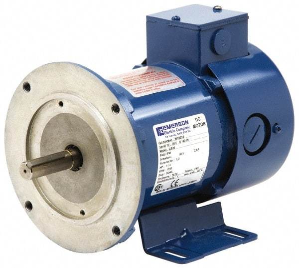 US Motors - 1/2 hp, TEFC Enclosure, 1,750 RPM, 180 Volt, DC Motor - Size 56 Frame, C-Face/Base Mount, 1 Speed, 5 Full Load Amps, CCW Lead End - Americas Industrial Supply