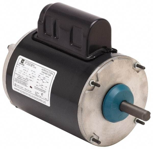 US Motors - 1/2 hp, TEAO Enclosure, Auto Thermal Protection, 850 RPM, 115/230 Volt, 60 Hz, Industrial Electric AC/DC Motor - Size 48 Frame, Stud Mount, 1 Speed, Ball Bearings, 6.0/3.0 Full Load Amps, B Class Insulation, CCW Lead End - Americas Industrial Supply