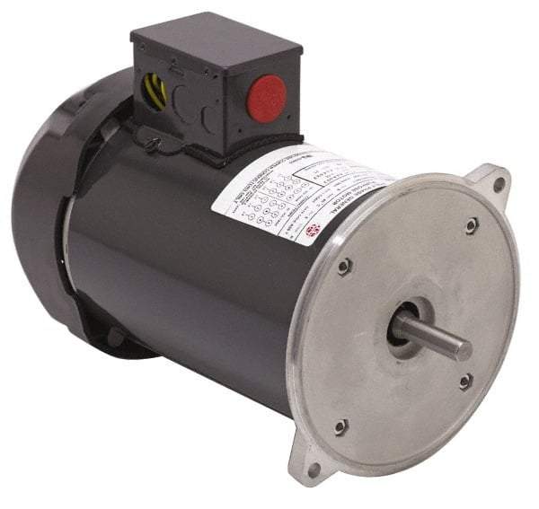 US Motors - 1/4 hp, TENV Enclosure, Manual Thermal Protection, 1,725 RPM, 115/230 Volt, 60 Hz, Industrial Electric AC/DC Motor - Size 56 Frame, Rigid Base Mount, 1 Speed, Ball Bearings, 4.4/2.2&5.2/2.6 Full Load Amps, B Class Insulation, Reversible - Americas Industrial Supply