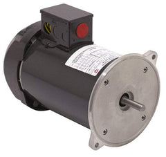 US Motors - 3/4 hp, TEFC Enclosure, Manual Thermal Protection, 1,725 RPM, 115/230 Volt, 60 Hz, Industrial Electric AC/DC Motor - Size 56 Frame, Flange Mount, 1 Speed, Ball Bearings, 10.6/5.3&11.8/5.9 Full Load Amps, B Class Insulation, Reversible - Americas Industrial Supply