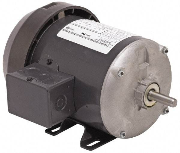 US Motors - 1/3 hp, ODP Enclosure, Auto Thermal Protection, 1,425 RPM, 110/220 Volt, 50 Hz, Industrial Electric AC/DC Motor - Size 48 Frame, Rigid Mount, 1 Speed, Ball Bearings, 7.1/3.6 Full Load Amps, B Class Insulation, Reversible - Americas Industrial Supply