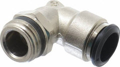 Alpha Technologies - 14mm Outside Diam, 1/2 Universal, Nickel Plated Brass Push-to-Connect Tube Male Swivel Elbow - 250 Max psi, Tube to Universal Thread Connection, Buna O-Ring - Americas Industrial Supply