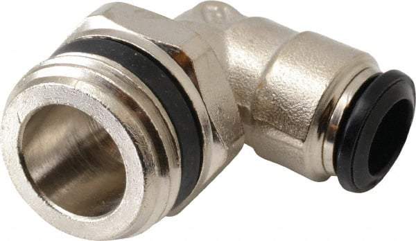 Alpha Technologies - 8mm Outside Diam, 1/2 Universal, Nickel Plated Brass Push-to-Connect Tube Male Swivel Elbow - 250 Max psi, Tube to Universal Thread Connection, Buna O-Ring - Americas Industrial Supply