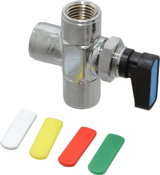 Aignep USA - 1/4" Pipe, Full Port, Brass Standard Ball Valve - Americas Industrial Supply