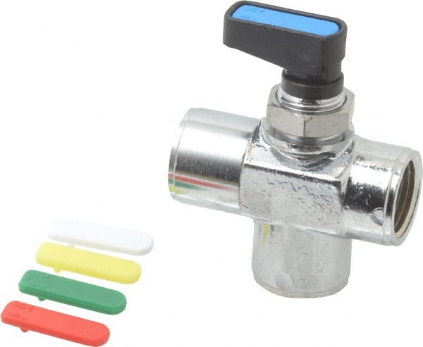 Aignep USA - 3/8" Pipe, Full Port, Brass Standard Ball Valve - Americas Industrial Supply