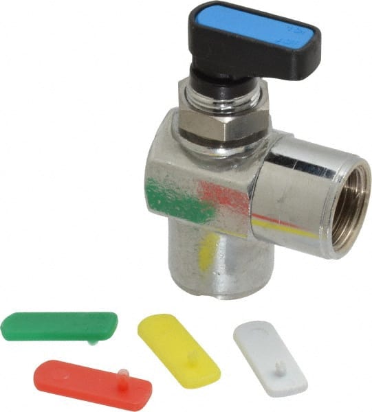Aignep USA - 3/8" Pipe, Full Port, Brass Standard Ball Valve - Americas Industrial Supply