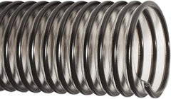 Flexaust - 5" ID, 18 Hg Vac Rating, 28 psi, Polyurethane Vacuum & Duct Hose - 25' Long, Clear/Black, 7" Bend Radius, -40 to 200°F - Americas Industrial Supply