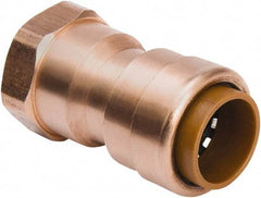 B&K Mueller - 3/4" Outside Diam, Metal Push-to-Connect Tube Female Connector - 200 Max psi, Tube to Female NPT Connection, Rubber O-Ring - Americas Industrial Supply