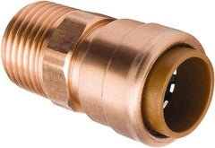 B&K Mueller - 3/4" Outside Diam, Metal Push-to-Connect Tube Male Connector - 200 Max psi, Tube to Male NPT Connection, Rubber O-Ring - Americas Industrial Supply
