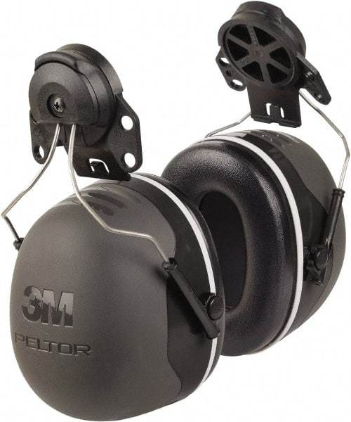 3M - Hard Hat Cap Mounted Black Foam Cushion Earmuffs - 31 NRR Rating - Americas Industrial Supply