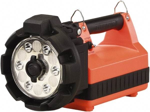 Streamlight - LED Bulb, 5,300 Lumens, Spotlight/Lantern Flashlight - Orange Plastic Body, 1 12V Lead-Acid Battery Included - Americas Industrial Supply