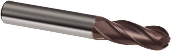 Guhring - 20mm, 38mm LOC, 20mm Shank Diam, 104mm OAL, 4 Flute, Solid Carbide Square End Mill - Single End, Nano-A Finish, Spiral Flute, 36/38° Helix, Centercutting, Right Hand Cut, Right Hand Flute, Series 6707 - Americas Industrial Supply