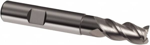 Guhring - 16mm, 26mm LOC, 16mm Shank Diam, 92mm OAL, 3 Flute, Solid Carbide Square End Mill - Single End, Uncoated, Spiral Flute, 39/40/41° Helix, Centercutting, Right Hand Cut, Right Hand Flute, Series 6702 - Americas Industrial Supply
