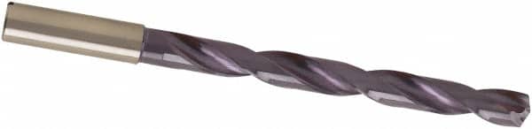 Guhring - 6.1mm, 140° Point, Spiral Flute, Solid Carbide Taper Length Drill Bit - nano-A Finish, 66mm Flute Length, 106mm OAL, Series 5746 - Americas Industrial Supply