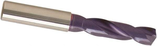 Guhring - 13/32" 140° Spiral Flute Solid Carbide Screw Machine Drill Bit - nano-A Finish, Right Hand Cut, 55mm Flute Length, 102mm OAL, SU Point, Straight Shank - Americas Industrial Supply