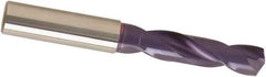 Guhring - 5.1mm 140° Spiral Flute Solid Carbide Screw Machine Drill Bit - nano-A Finish, Right Hand Cut, 28mm Flute Length, 66mm OAL, SU Point, Straight Shank - Americas Industrial Supply