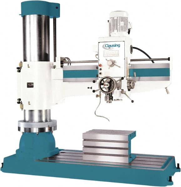 Clausing - 62.2" Swing, Geared Head Radial Arm Drill Press - 12 Speed, 7-1/2 hp, Three Phase - Americas Industrial Supply