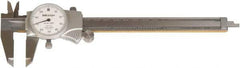 Mitutoyo - 0" to 6" Range, 0.001" Graduation, 1" per Revolution, Dial Caliper - White Face, Accurate to 0.1000", 40mm Jaw Length - Americas Industrial Supply