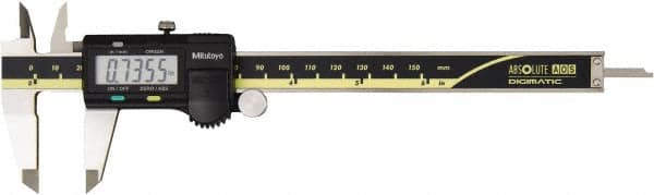Mitutoyo - 0 to 150mm Range, 0.01mm Resolution, Electronic Caliper - 0.001" Accuracy, SPC Output - Americas Industrial Supply