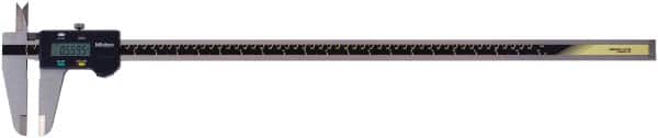 Mitutoyo - 0 to 600mm Range, 0.01mm Resolution, Electronic Caliper - 0.002" Accuracy, SPC Output - Americas Industrial Supply