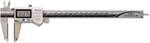Mitutoyo - 0 to 200mm Range, 0.01mm Resolution, IP67 Electronic Caliper - 0.001" Accuracy - Americas Industrial Supply