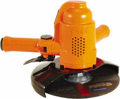 Cleco - 7" Wheel Diam, 6,000 RPM, Pneumatic Angle & Disc Grinder - 5/8-11 Spindle, 33.6 CFM, Front Exhaust - Americas Industrial Supply