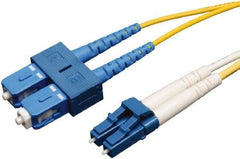 Tripp-Lite - 6' Long, LC/SC Head, Singlemode Fiber Optic Cable - Aqua, Use with LAN - Americas Industrial Supply