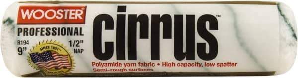 Wooster Brush - 1/2" Nap, 9" Wide Paint Roller Cover - Semi-Rough Texture, Polyamide - Americas Industrial Supply