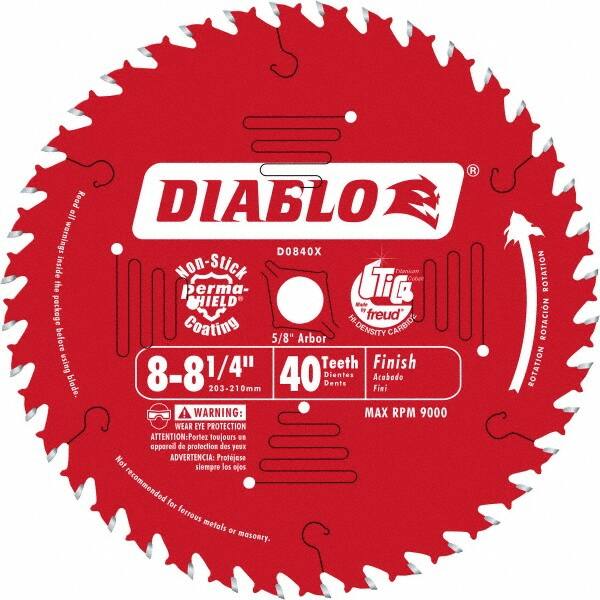 Freud - 8-1/4" Diam, 5/8" Arbor Hole Diam, 24 Tooth Wet & Dry Cut Saw Blade - Carbide-Tipped, Standard Round Arbor - Americas Industrial Supply