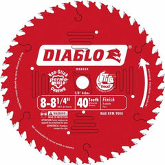 Freud - 8-1/4" Diam, 5/8" Arbor Hole Diam, 24 Tooth Wet & Dry Cut Saw Blade - Carbide-Tipped, Standard Round Arbor - Americas Industrial Supply