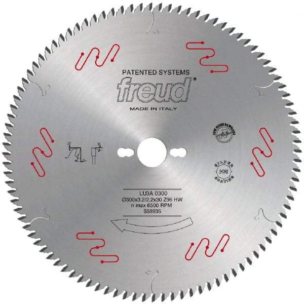 Freud - 220mm Diam, 30mm Arbor Hole Diam, 64 Tooth Wet & Dry Cut Saw Blade - Carbide-Tipped, Standard Round Arbor - Americas Industrial Supply