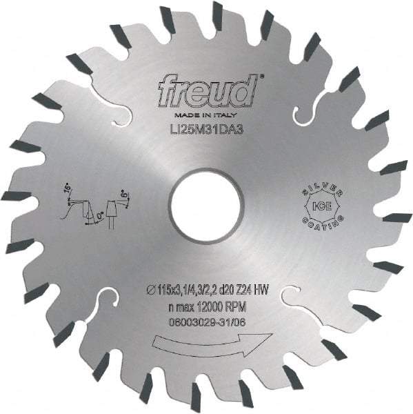 Freud - 180mm Diam, 45mm Arbor Hole Diam, 36 Tooth Wet & Dry Cut Saw Blade - Carbide-Tipped, Standard Round Arbor - Americas Industrial Supply