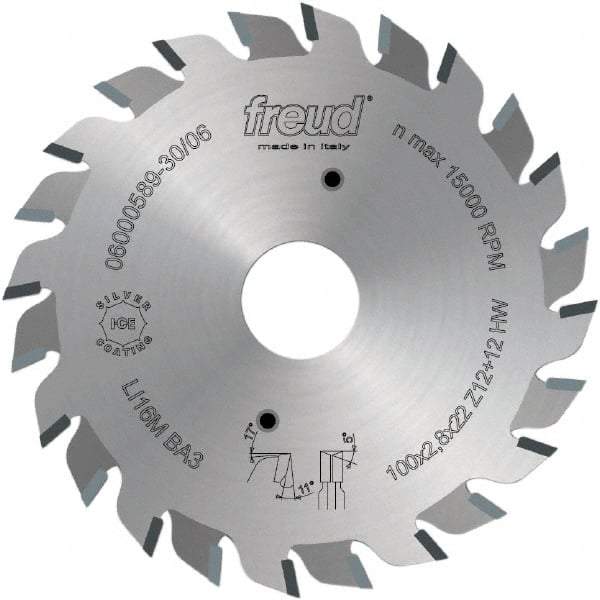 Freud - 120mm Diam, 50mm Arbor Hole Diam, Wet & Dry Cut Saw Blade - Carbide-Tipped, Standard Round Arbor - Americas Industrial Supply