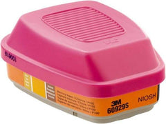 3M - Magenta and Orange P100 Cartridge and Filter Combination - Series 6000, 7000, FF-400, Protects Against Mercury Vapor, Sulfur Dioxide - Americas Industrial Supply