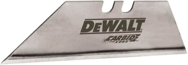 DeWALT - 5 Piece Steel Utility Knife Blade - 2-1/2" OAL - Americas Industrial Supply