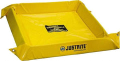 Justrite - 40 Gal Low Wall Berm - 4" High x 4' Wide x 4" Long - Americas Industrial Supply