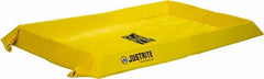 Justrite - 60 Gal Low Wall Berm - 4" High x 4' Wide x 6" Long - Americas Industrial Supply