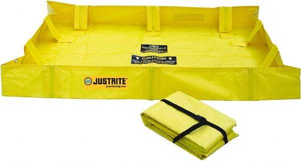 Justrite - 79 Gal Low Wall Berm - 4' Wide x 4" Long - Americas Industrial Supply