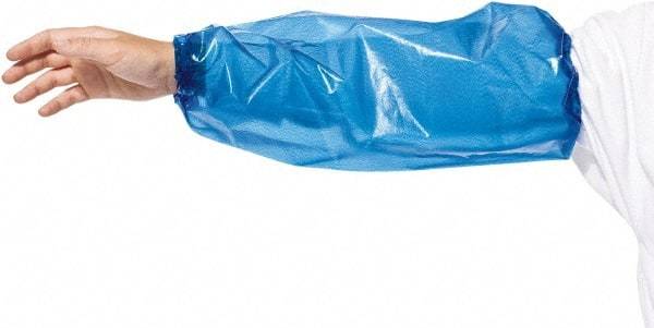 PolyConversions - Size Universal, Blue Polyolefin Sleeve - 18" Long Sleeve, Elastic Opening at Both Ends - Americas Industrial Supply