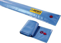 Justrite - 5' Long x 3/4' Wide, PVA Boom/Drain Dam - Light Blue, Use to Stop Contaminated Groundwater From Going Down the Drain - Americas Industrial Supply