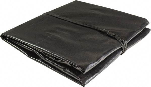 Justrite - 60" Long x 60" Wide Vinyl Tarp & Dust Cover - Black, Grommet - Americas Industrial Supply