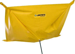Justrite - 7' Diam, Square Roof Leak Diverter & Pipe Leak Diverter - 7' Long x 7' Wide, Yellow - Americas Industrial Supply