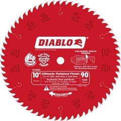 Freud - 10" Diam, 5/8" Arbor Hole Diam, 90 Tooth Wet & Dry Cut Saw Blade - Carbide-Tipped, Fine Finishing Action, Standard Round Arbor - Americas Industrial Supply