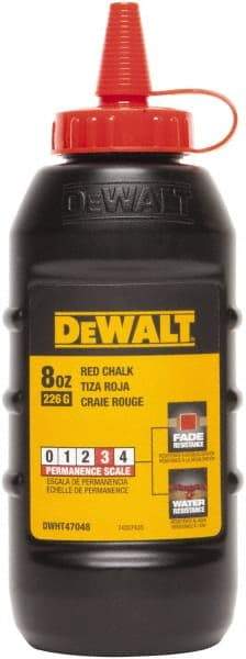 DeWALT - 8 oz Container Chalk Refill - Red - Americas Industrial Supply