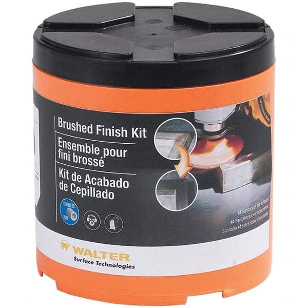 WALTER Surface Technologies - Power Sander #4 Brushed Finish Kit for Flat Surfaces - Americas Industrial Supply